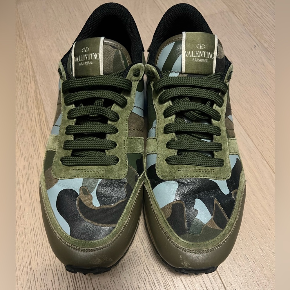 Valentino Garavani camo leather sneakers men’s size 10.5